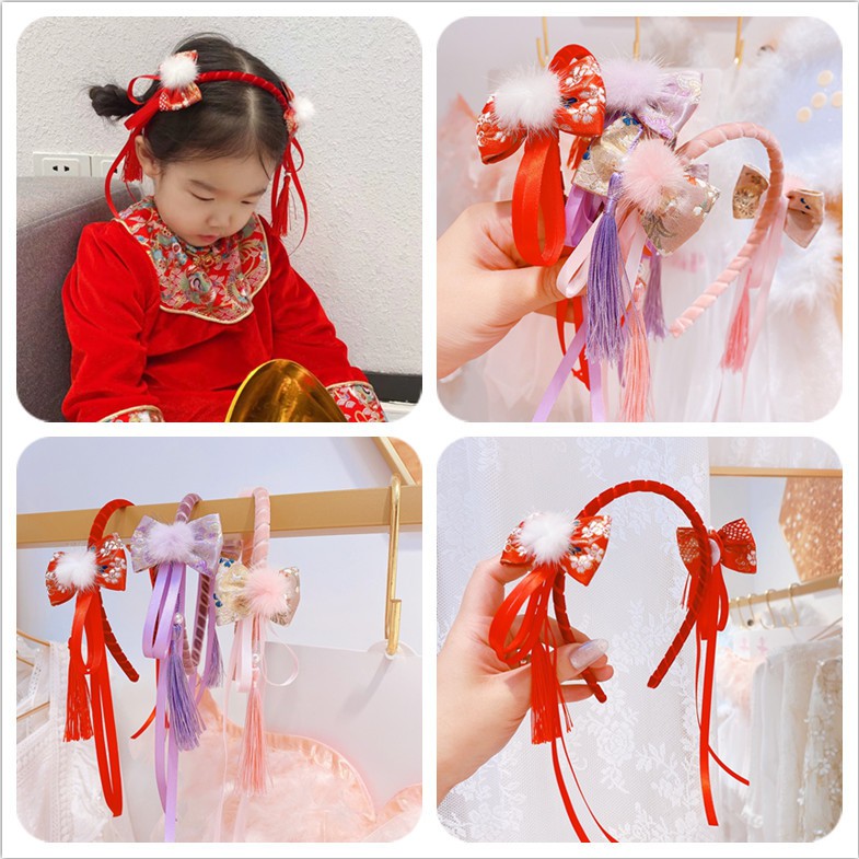 Băng đô phối nơ đáng yêu dành cho bé gái