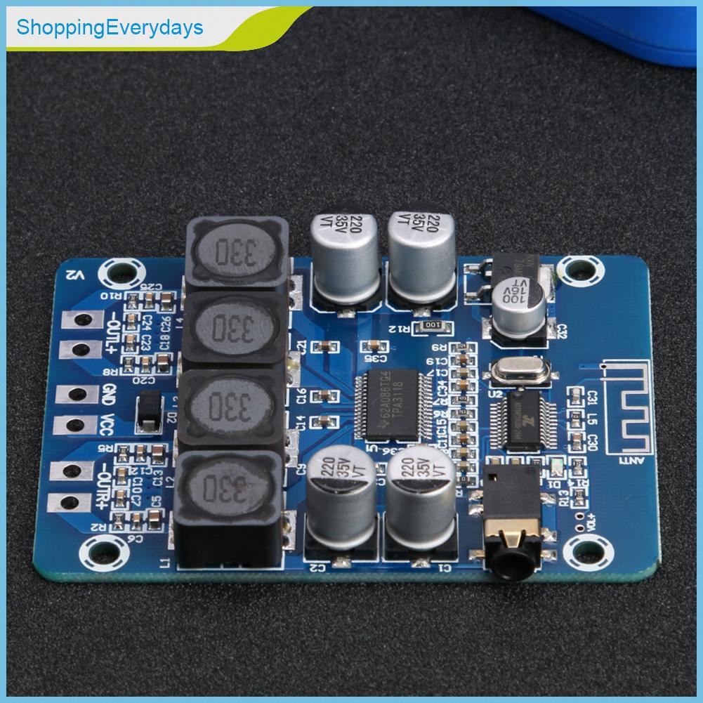 （ShoppingEverydays） XH-M314 Bluetooth-compatible Digital Amplifier Board 2x45W TPA3118 AUX Audio Module