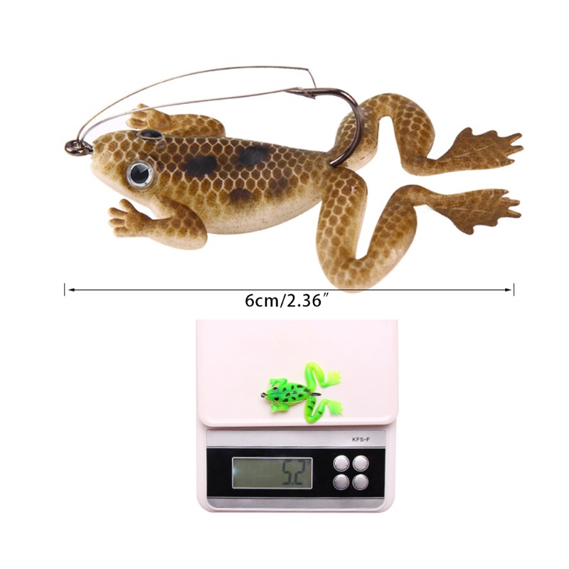 QQ Set 4 Mồi Câu Cá Ếch Giả Bằng Silicon Mềm 60mm 5.2g