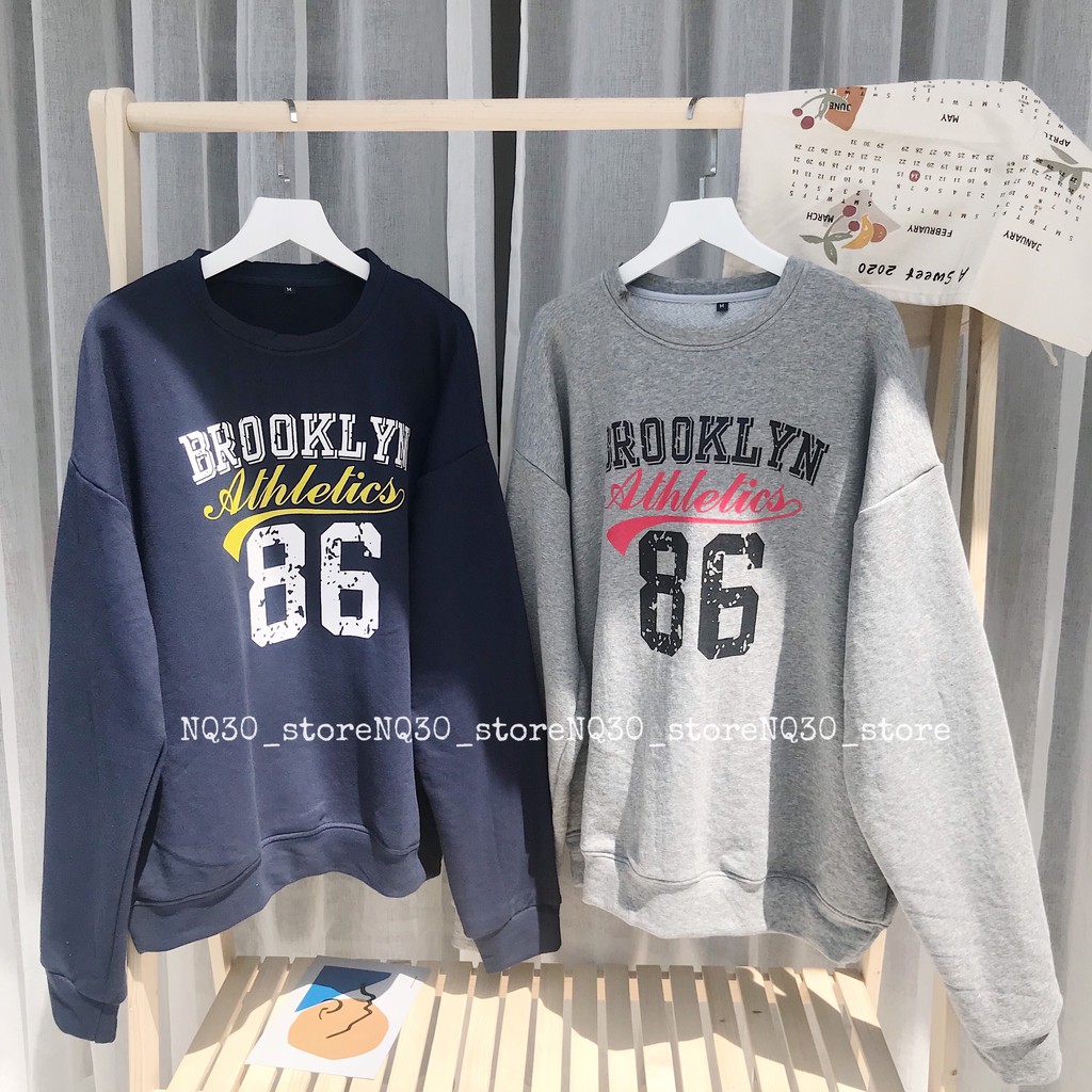 Áo Sweater NQ30 Nỉ Da Cá In 86 Form Rộng Nam Nữ Unisex | BigBuy360 - bigbuy360.vn