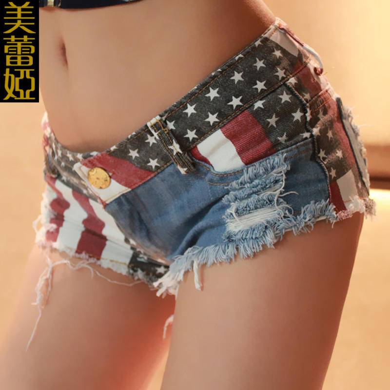 388# Quần short denim Siêu Ngắn Lưng Thấp Gợi Cảm Cho Nữ
