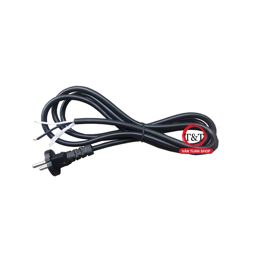 Dây nguồn 3m phích thẳng đen tiết diện 2x0.72.