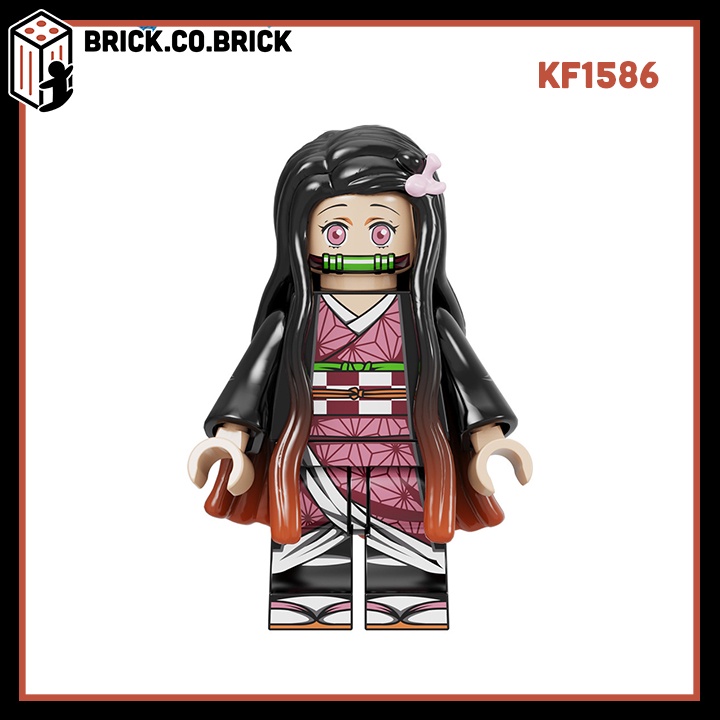 Bộ Nhân vật Demon Slayer Kimetsu no Yaiba Đồ chơi Lắp ráp Viêm trụ Thanh Gươm Diệt Quỷ Tanjiro KF6162 KF6146