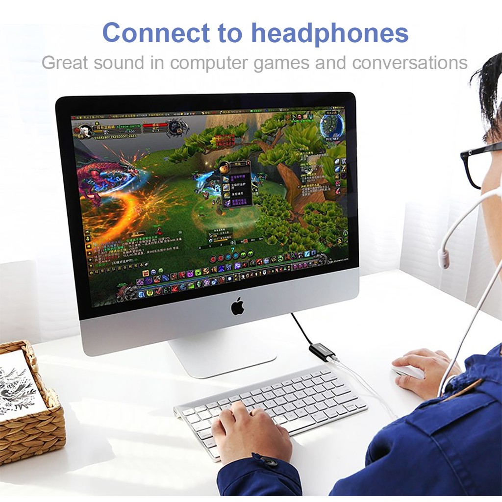 Cáp USB 2.0 ra Audio + Mic Cao Cấp UGREEN