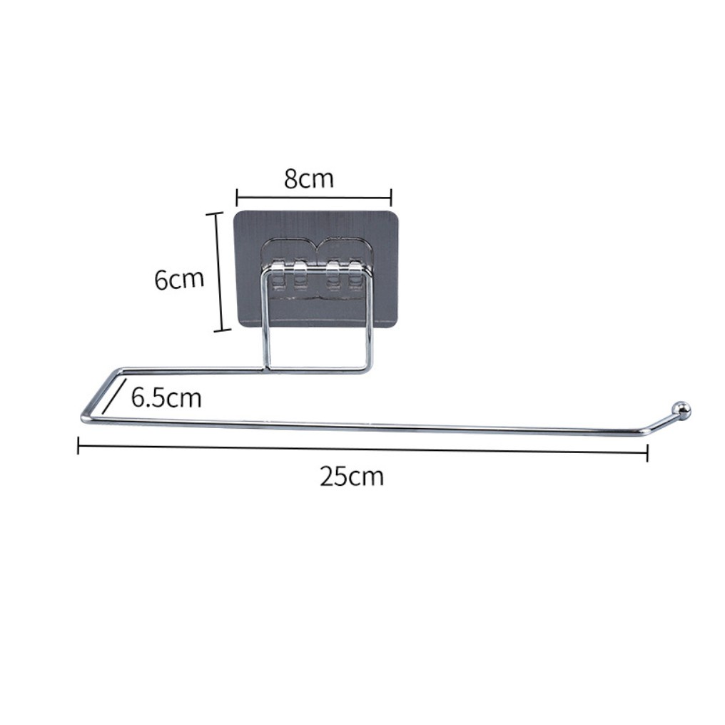 Giá Treo Cuộn Giấy Vệ Sinh, Khăn Giấy Lau Bếp, Thanh Treo Khăn Dán Tường Độc Đáo, Bằng Thép Không Gỉ