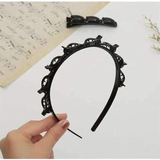 Bờm Tóc Có Kẹp Giữ Tóc Tạo Độ Phồng Siêu Xinh - Labi- BỜM TRƠN