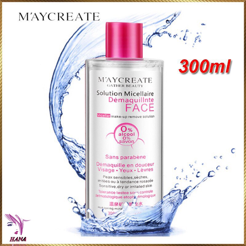 Nước tẩy trang🍁𝑭𝒓𝒆𝒆𝒔𝒉𝒊𝒑🍁Nước tẩy trang Maycreate cho da dầu,da mụn 300ml