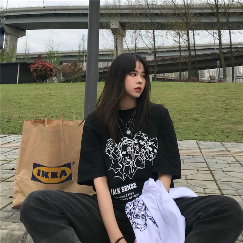 Áo Thun Tay Lỡ Nam Nữ Unisex Form Rộng Ulzzang TALK SENSE