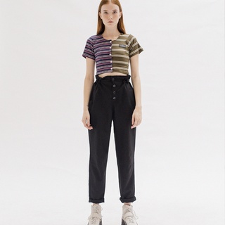 RUFFLE WAIST PANTS - S M