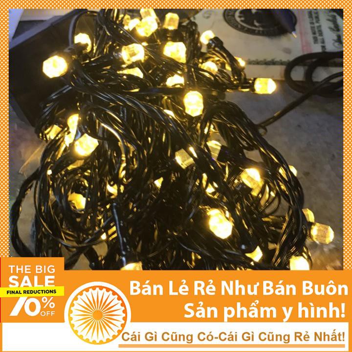 Dây Đèn Led Hình Viên Kim Cương 50m Màu Trắng