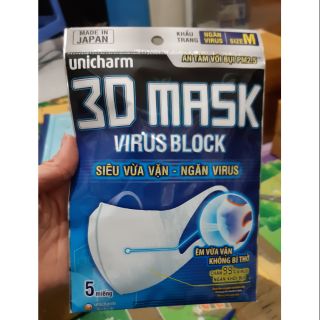 Khẩu trang 3d mask virus blok siêu vừa vặn,ngăn virus