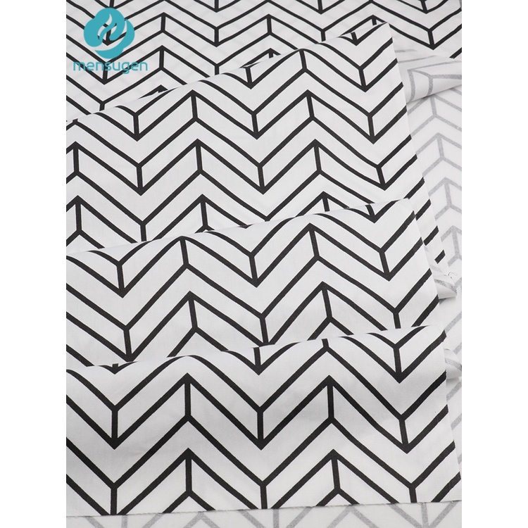 Vải cotton 160cm / 60 '' Màu Trắng Đen Cho Bé