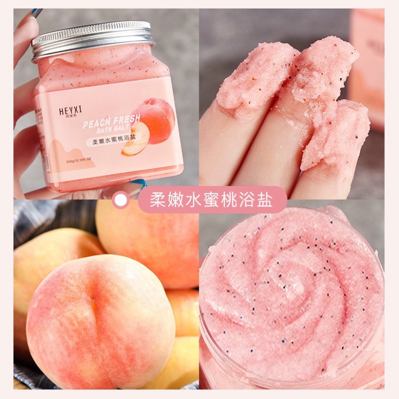 Tẩy da chết body HEYXI 4 mùi Tẩy tế bào chết làm sạch da, dưỡng ẩm body hộp 350g HTTBC2