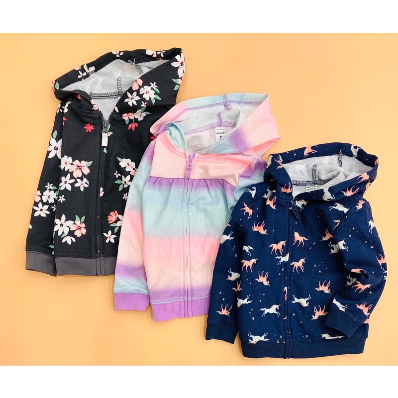 Áo khoác liền nón bé gái size 9m - 4y