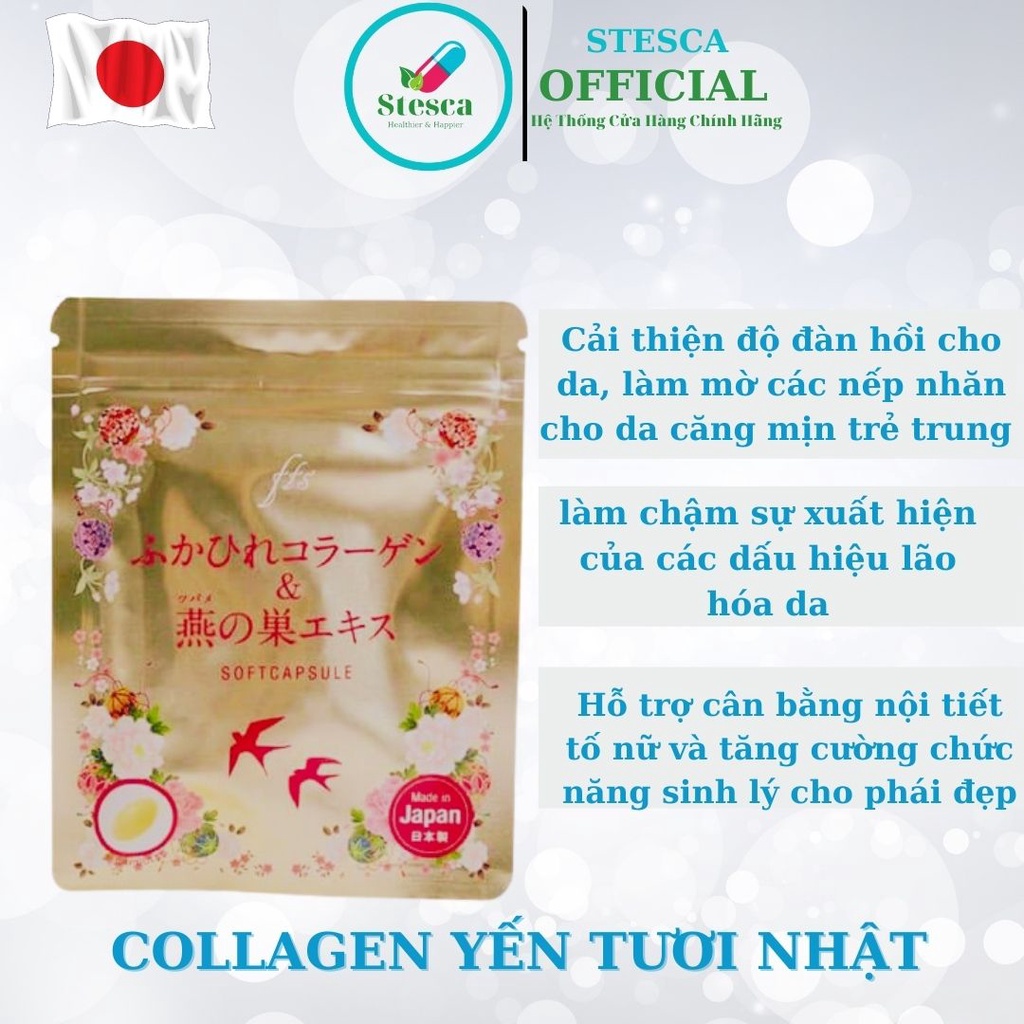 Viên Koharu Collagen tươi chiết xuất tổ yến Nhật Bản Pasode 30 viên - Collagen yến tươi Nhật Bản
