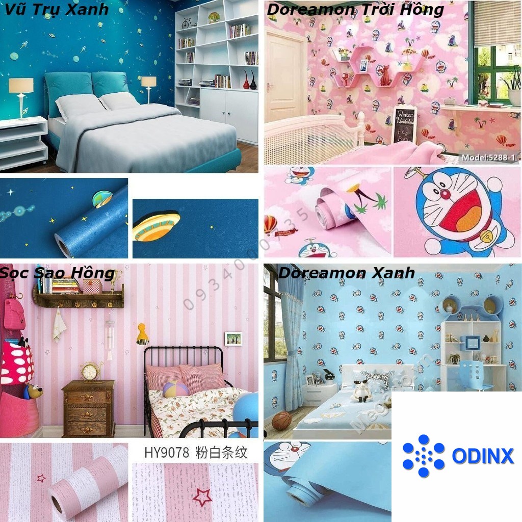 10m x 45cm rộng Giấy dán tường ( có sẵn keo ) - Mẫu hoạt hình ( nhiều mẫu mới )