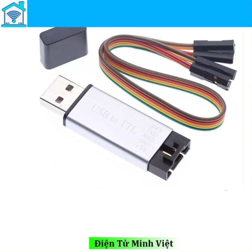 Mạch Chuyển Đổi USB to TTL CP2102 Vỏ Nhôm