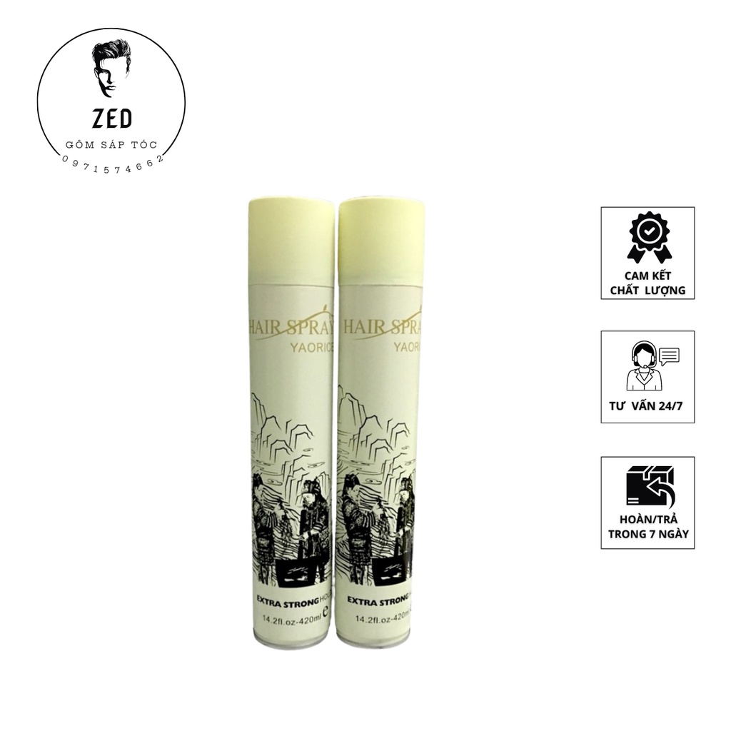Gôm, Keo Xịt Tóc YAORICE HAIRSPRAY 420ML Tạo Kiểu, Giữ Nếp Cho Tóc. HÀNG CHÍNH HÃNG
