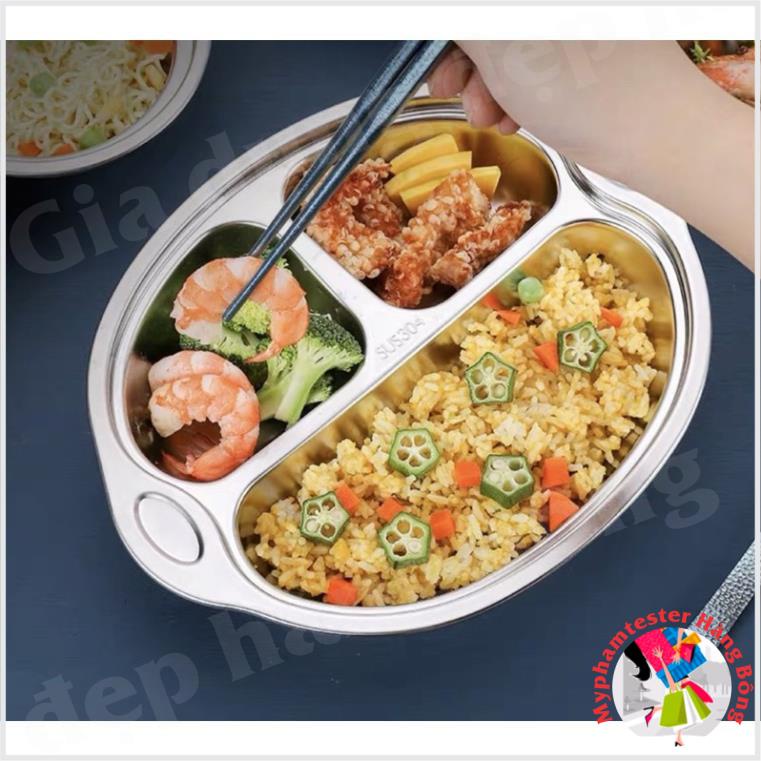 khay cơm,khay ăn dặm cho các bé inox 304 cao cấp 100%