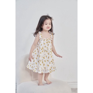 Váy 2 Dây Cherry Cho Bé Gái Chất Thô Cao Cấp