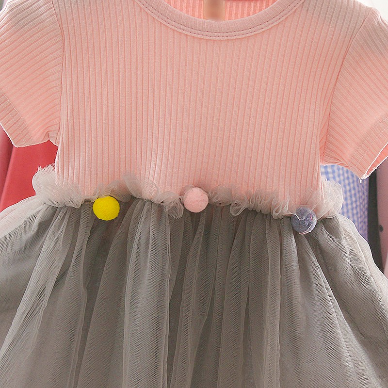 Đầm công chúa vải sợi mỏng xinh xắn dành cho trẻ 1-3 tuổi