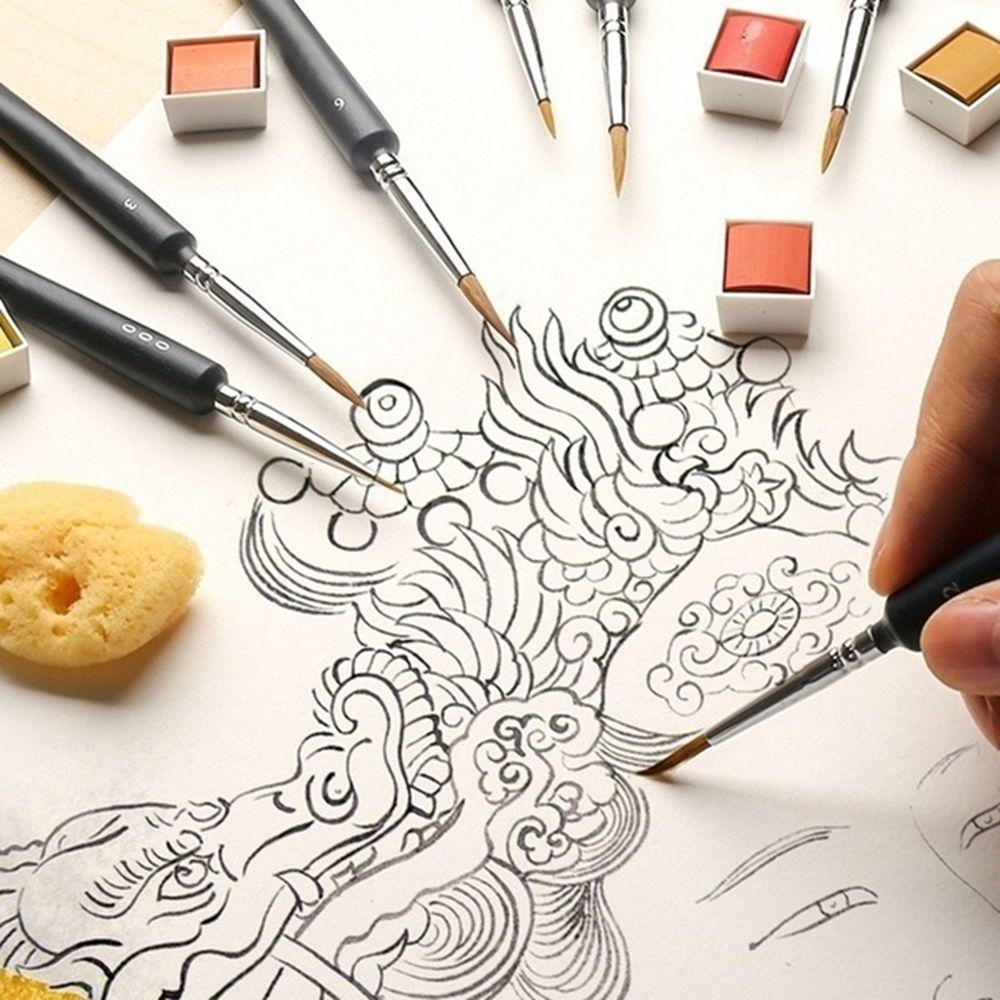 Set 9 Cọ Sơn Vẽ Móng Tay AUGUSTINE