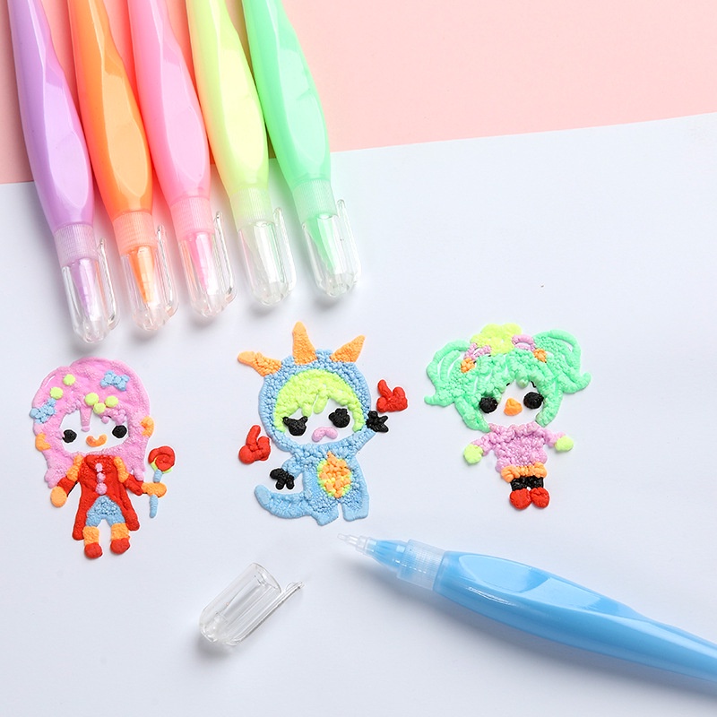 Set 6 Bút Xốp 3D 6 Màu Sắc Đa Dạng Dùng Để Vẽ Tranh