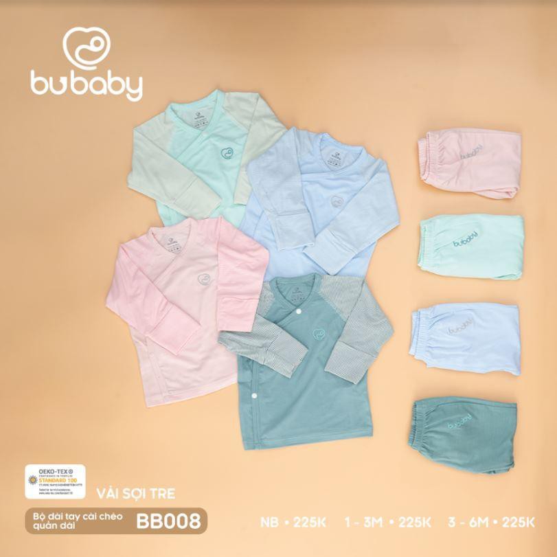 Bộ sơ sinh Bu cài chéo vải sợi tre - BST 2020