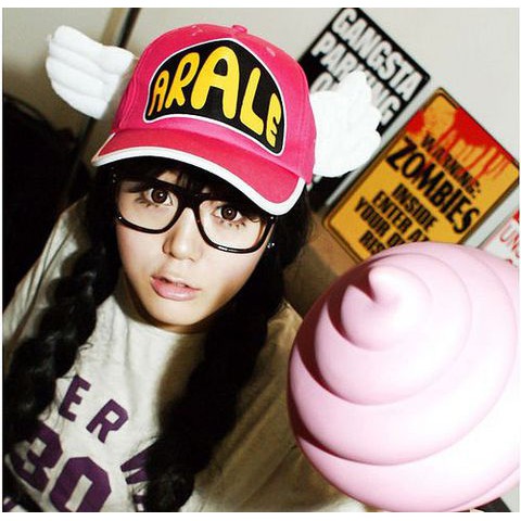 Nón Arale Màu Hồng Đậm
