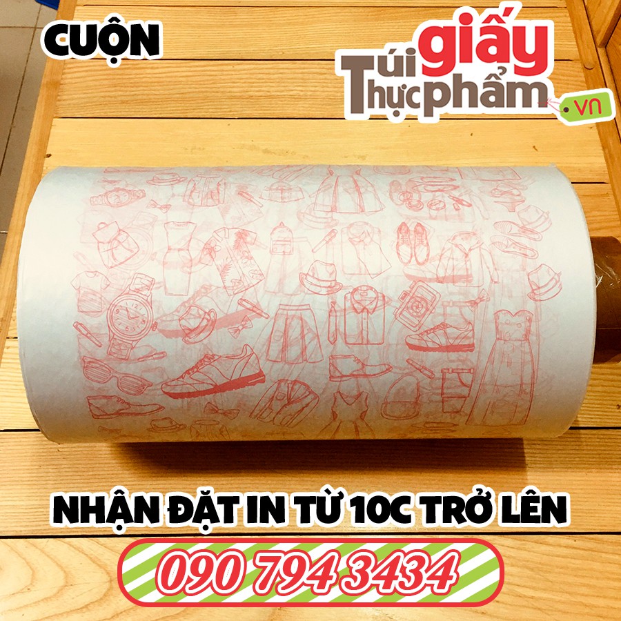 500 Giấy Nến Gói Thời Trang, Phụ Kiện, linh kiện, gói quà, gói hoa  (30x60cm - 21gsm - Hoa Văn màu Hồng)