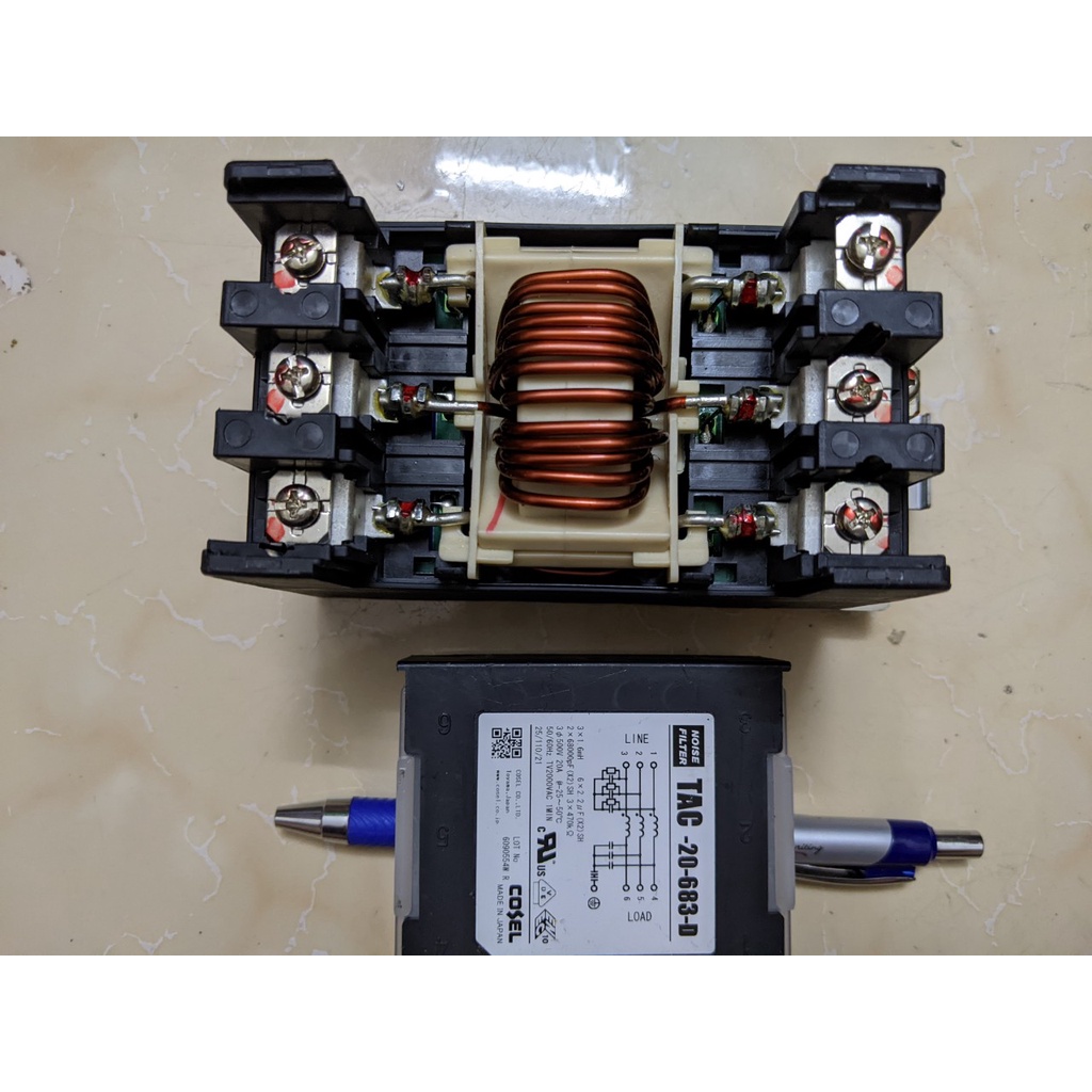 Lọc nguồn emi Cosel 3 phase Nhật tháo tủ loại 10A, 20A, 30A size lớn