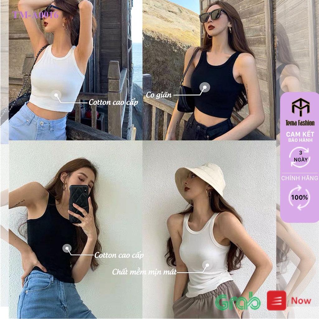 Áo ba lỗ nữ cotton cao cấp - Áo croptop nữ  basic chất loại 1 co giãn mát, mịn dáng ôm mix đồ cực xinh