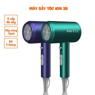 Máy sấy tóc - Máy sấy tóc Kulvo mẫu mới 2021 - Công nghệ sấy ion 3D - 6 chế độ sấy tóc - 02 chiều nóng lạnh - Kaizo Mart
