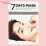 Mặt nạ tơ 7 Days Song Joong Ki ngọc trai đen trắng da (Chủ nhật) - Black Pearl Brightening Mask
