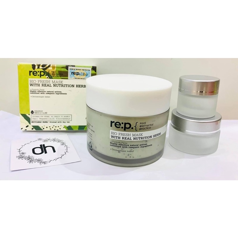 Mặt Nạ Đất Sét Hương Thảo Cấp Ẩm, Se Khít Lỗ Chân Lông RE:P Bio Fresh Mask With Real Herbs 130g