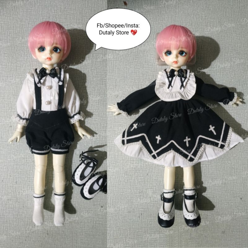 BJD 10 - Váy Gothic lolita và set ouji hoàng tử bé cho búp bê bjd 1/6, bjd 1/4