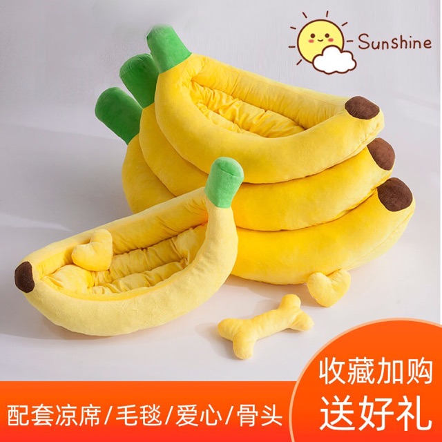 🍌[ORDER + KÈM ẢNH THẬT CÁC SIZE] Nệm ngủ hình chuối cho Pet cưng🐶🐰🐹