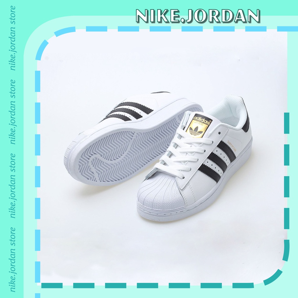 Giày Adidas Superstar hàng cao cấp nam nữ, Giày thể thao trắng sọc đen adidas bản đẹp full box bill