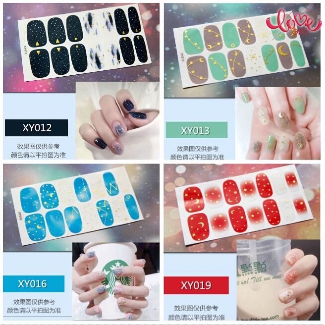 [Hàng mới về] Miếng Dán Móng Tay 3d Chống Nước Thân Thiện Với Môi Trường