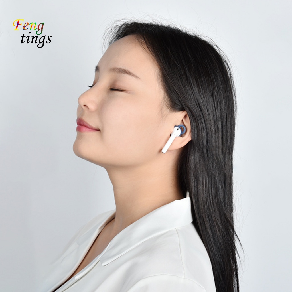 Bộ 2 Nút Bịt Tai Nghe Bằng Silicone Chống Trượt Cho AirPods 1 / 2