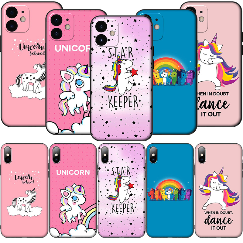 Ốp Điện Thoại TPU Mềm Hình Ngựa Con Màu Cầu Vồng SZ76 Cho Apple iPhone 8 7 6 6S 5s 5 SE Plus 2020