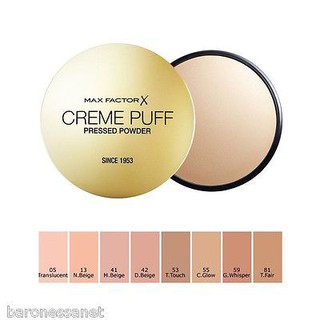 Phấn phủ trang điểm MAX FACTOR CRÈME PUFF số 81 Truly fair cực mịn