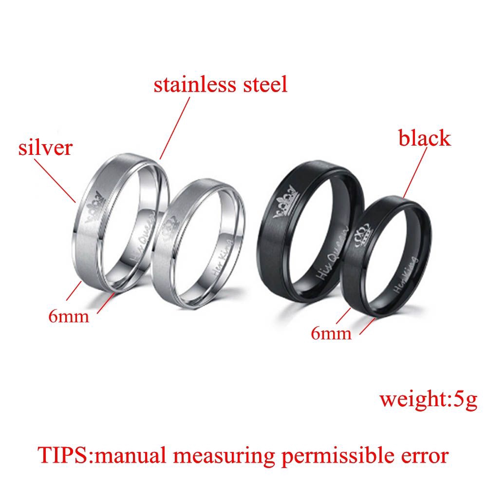 Nhẫn khắc chữ HIS Beauty / Her Beast độc đáo cho cặp đôi