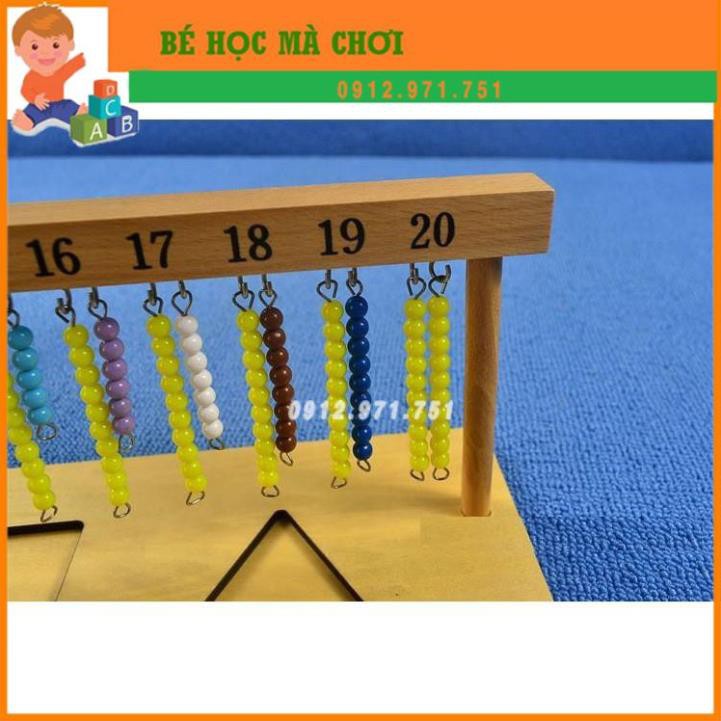 COMBO 2 Giá treo các chuỗi hạt cườm màu từ 1-10 và 11-20 Giáo cụ Montessori