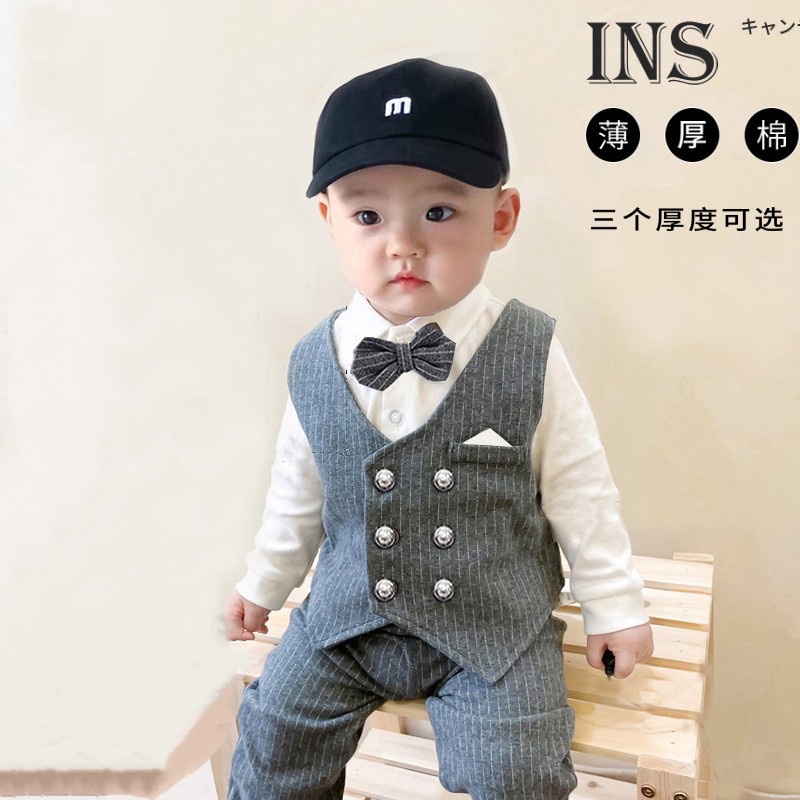 Bộ quần áo Hàn Quốc cho bé trai bộ công tử bé trai 8-18kg Củ khoai tây shop chất cotton mềm mịn sành điệu