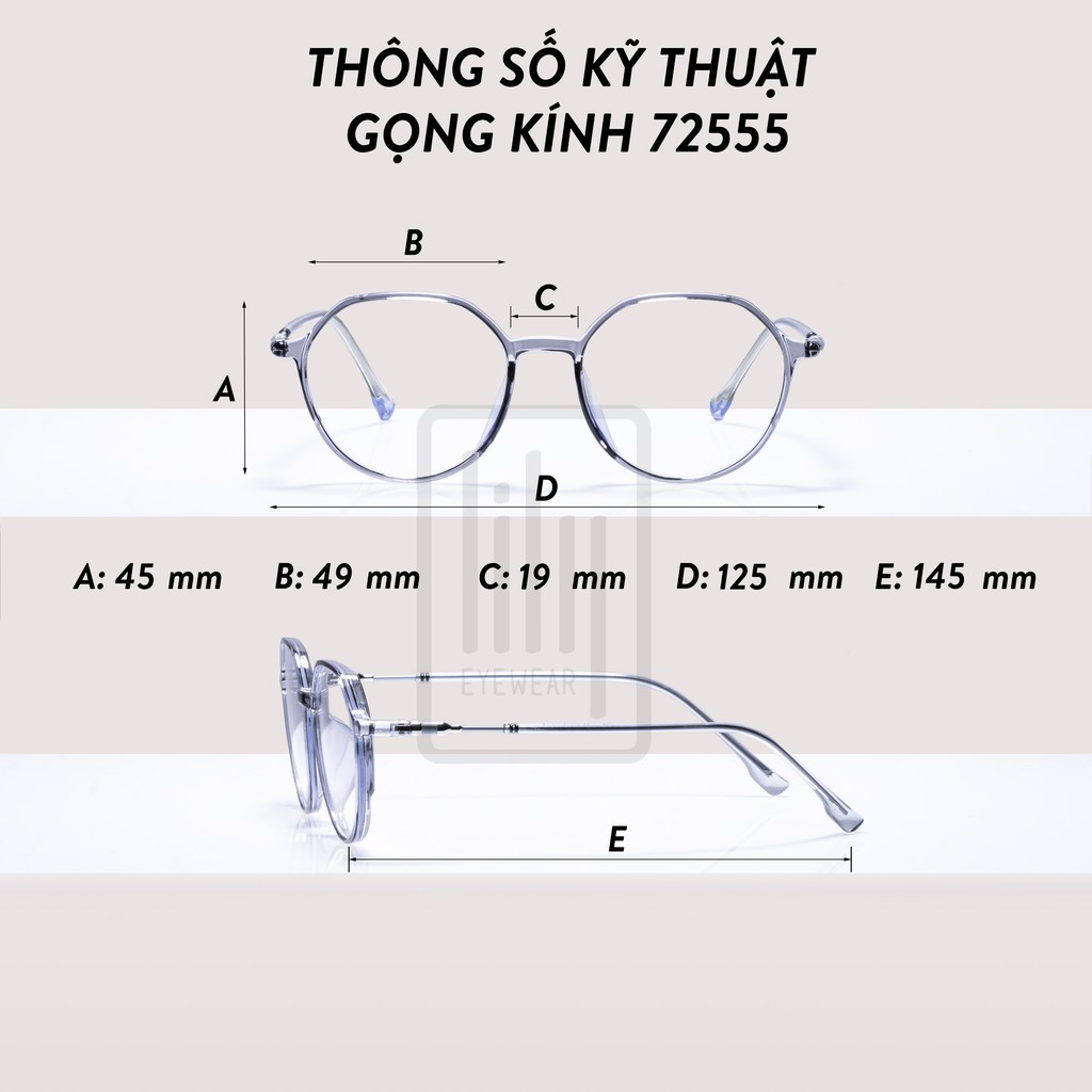 Đẹp Gọng kính cận nữ kim loại Lilyeyewear mắt tròn màu sắc thời trang phù hợp khuôn mặt nhỏ 72555 Nancy Eyes