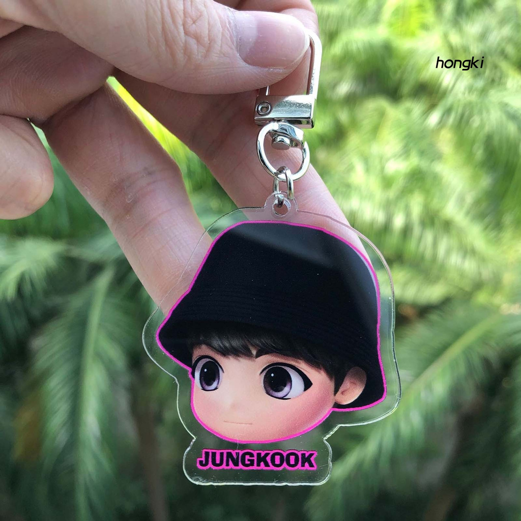 HON|BTS Kim Tae Hyung Acrylic Creative Keychain Cartoon Star Customized Ornaments