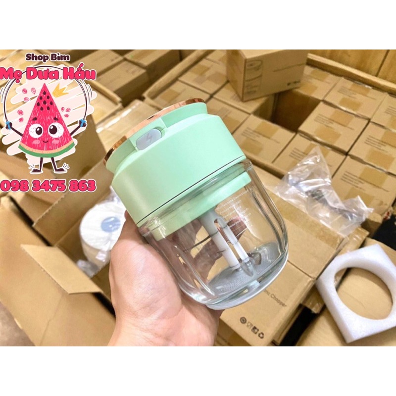 MÁY XAY MINI THỊT, TỎI ỚT CẦM TAY ĐA NĂNG DUNG TÍCH 300ML CHẾ BIẾN ĐỒ ĂN DẶM CHO BÉ