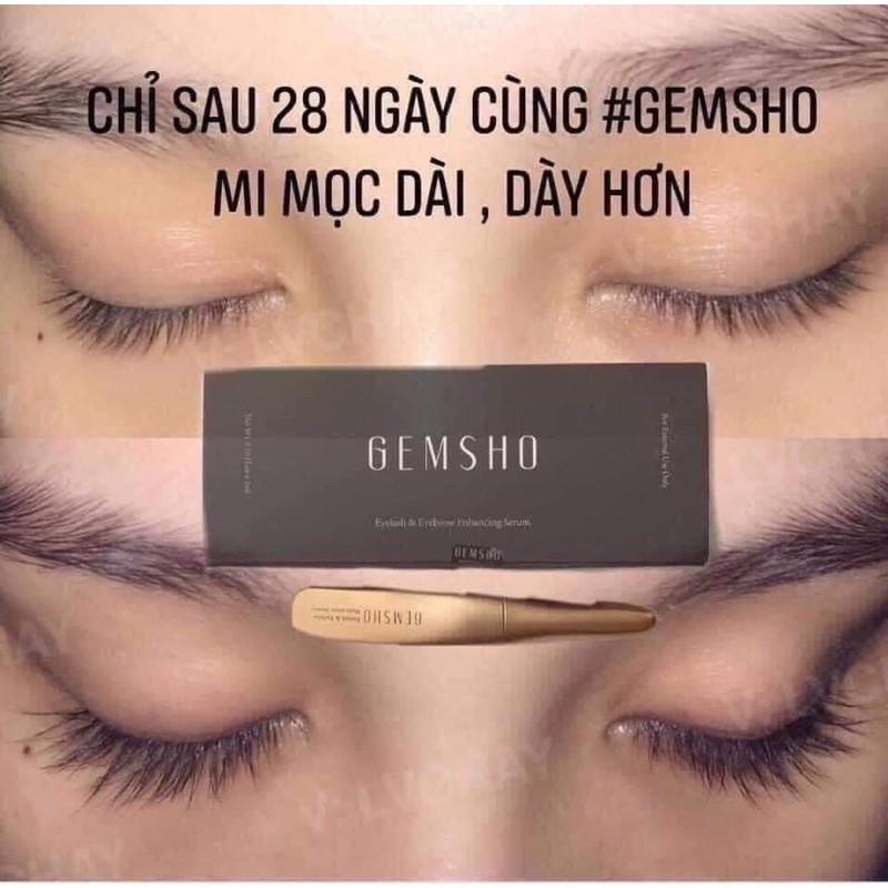 Dưỡng mi GEMSHO Eyelash & Eyebrow Multi-active Serum