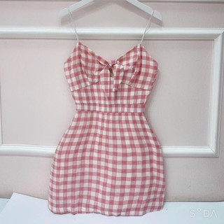 Váy 2 dây, đầm xòe thắt nơ ngực- chất kate lụa dành cho nữ